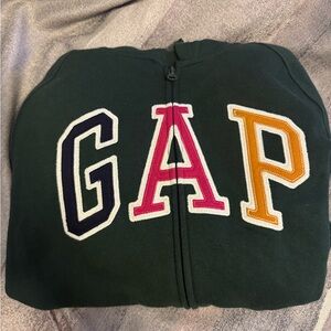 GAP Dark Green Jacket with Colorful Logo